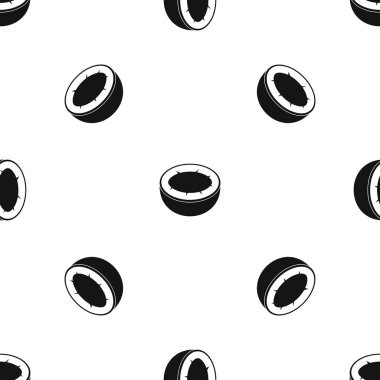 Hindistan cevizi desen sorunsuz siyah yarısı