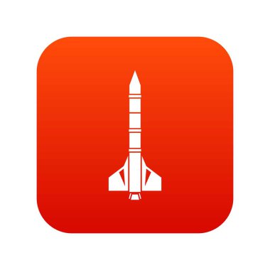 Atomik roket simgesi dijital kırmızı