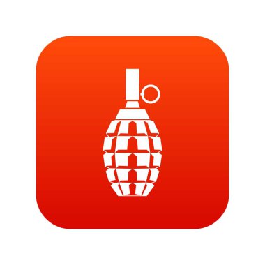 El bombası simgesi dijital kırmızı