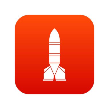 Roket simgesi dijital kırmızı