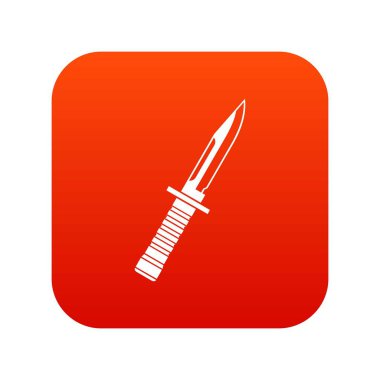 Askeri bıçak simgesi dijital kırmızı