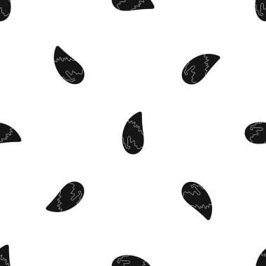 Brezilya cevizi desen sorunsuz siyah