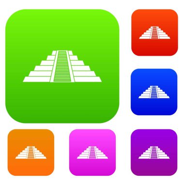 Chichen Itza Ziggurat renk koleksiyonu ayarla