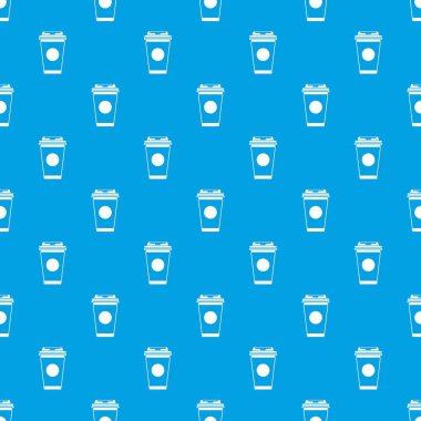 Kağıt kahve fincanı deseni kesintisiz mavi