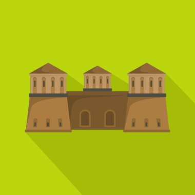 Kale simgesi, düz stil