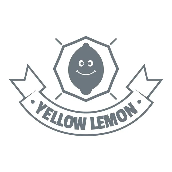 Logotipo amarelo limão, estilo vintage — Vetor de Stock