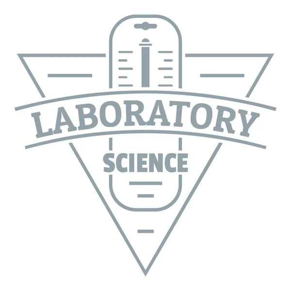 Logo del laboratorio, stile grigio semplice — Vettoriale Stock