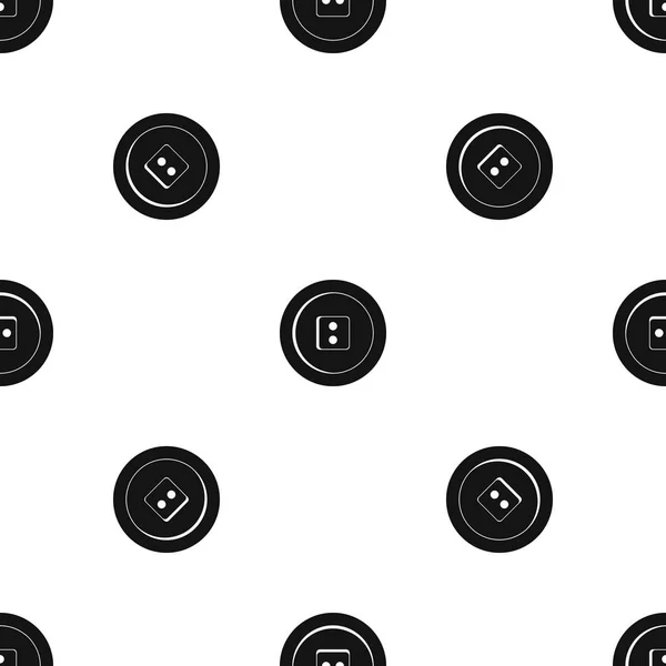 Jurk ronde knop patroon naadloos zwart — Stockvector
