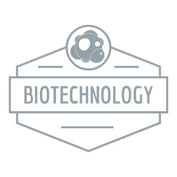 Logo penelitian biologi, gaya abu-abu sederhana - Stok Vektor