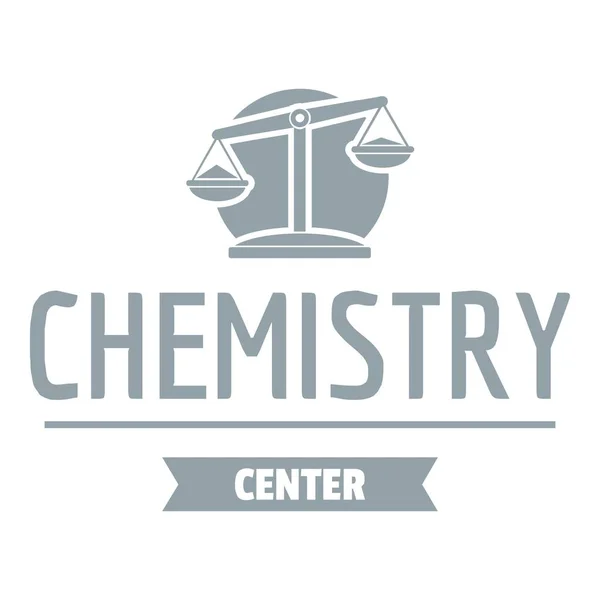 Logo del laboratorio di ricerca, stile grigio semplice — Vettoriale Stock