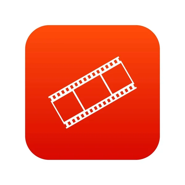 Film with frames icon digital red — Stock Vector