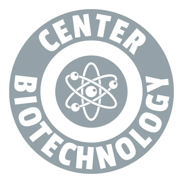 Logo molekul penelitian, gaya abu-abu sederhana - Stok Vektor