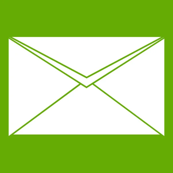 Closed envelope icon green — Stock Vector