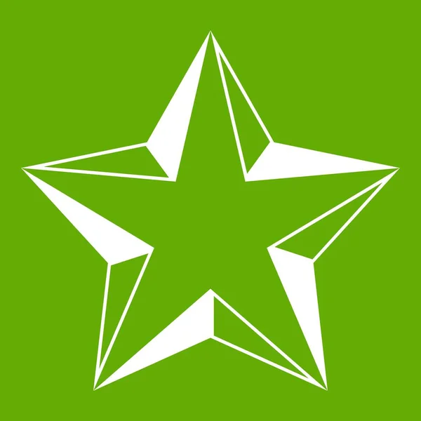 Estrella icono verde — Archivo Imágenes Vectoriales