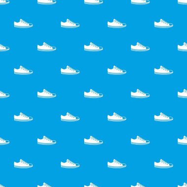 Tuval sneaker desen kesintisiz mavi