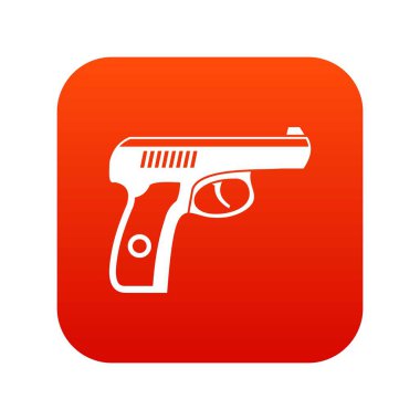 Silah simge dijital kırmızı