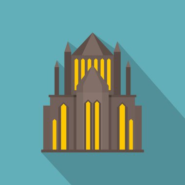 Katedral simgesi, düz stil