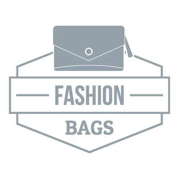 Mode Handtasche Logo, einfachen grauen Stil — Stockvektor