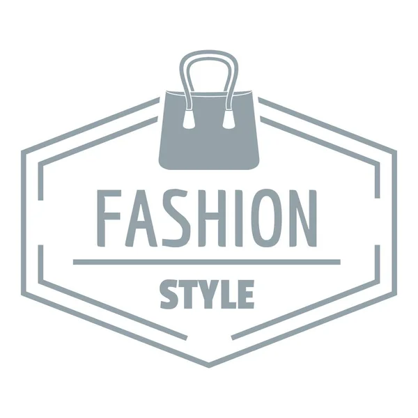 Mode-Stil Tasche Logo, einfachen grauen Stil — Stockvektor
