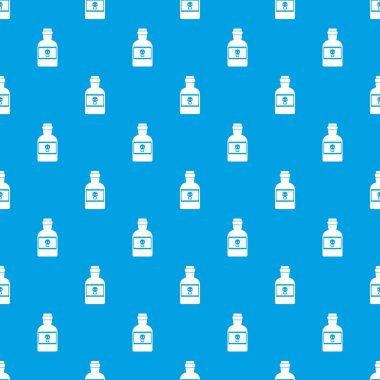 Zehir şişe desen kesintisiz mavi