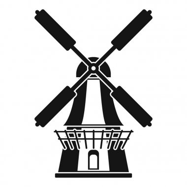 Yel değirmeni simgesi, basit tarzı