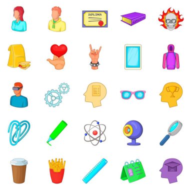 Egzersiz Icons set, karikatür tarzı