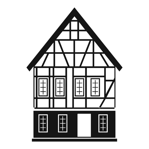 Icona della casa in Olanda, stile semplice — Vettoriale Stock