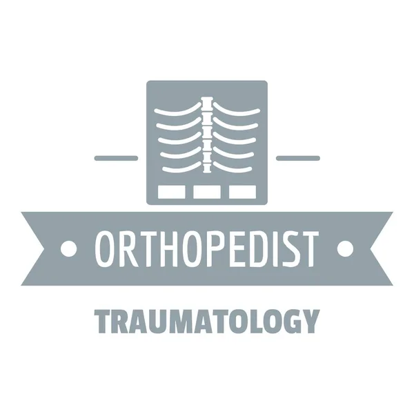 Логотип ортопедической травматологии, простой серый стиль — стоковый вектор