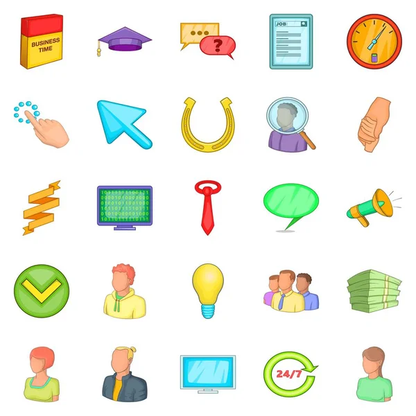 Başarılı promosyon Icons set, karikatür tarzı