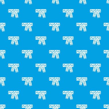 Desen desen kesintisiz mavi örme atkı