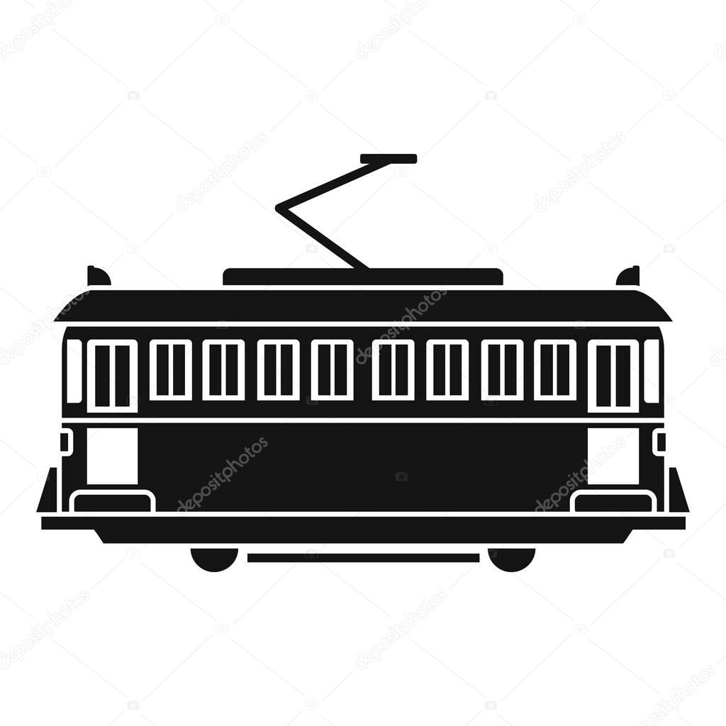 Tram icon, simple style