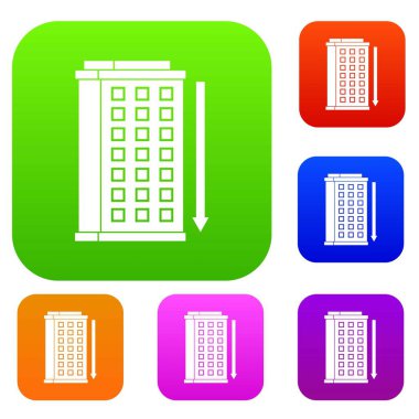 Uzun bina ve ok set renk koleksiyonu