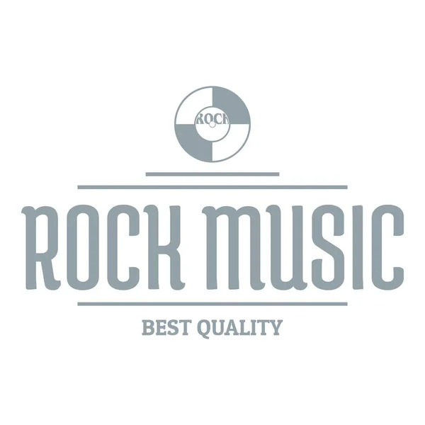 Logotipo de música rock de calidad, estilo gris simple — Vector de stock