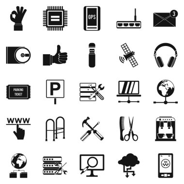 Rızık Icons set, basit tarzı