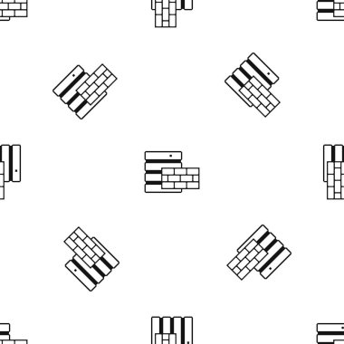 Veritabanı ve tuğla duvar desen sorunsuz siyah