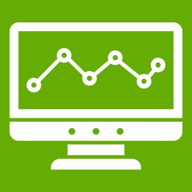Bilgisayar ekran simgesi yeşil grafik