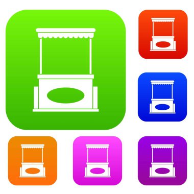 Sokak kiosk renk koleksiyonu ayarla