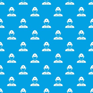 İtfaiyeci desen kesintisiz mavi