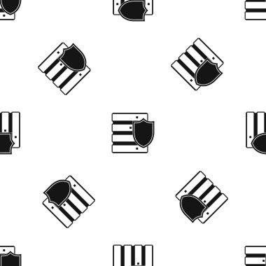 Veritabanı kalkan desen sorunsuz siyah ile