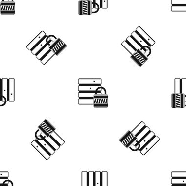 Veritabanı asma kilit desen sorunsuz siyah ile