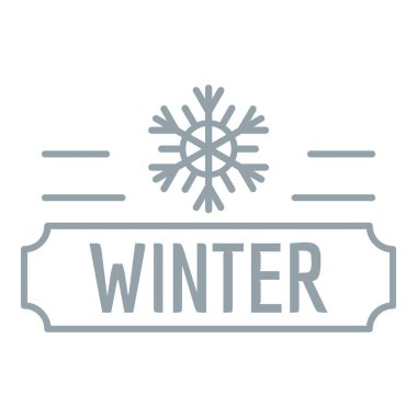 Kış logosu, basit gri tarzı