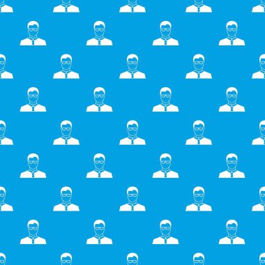 Öğretmen desen kesintisiz mavi