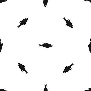 Balık sorunsuz siyah desen