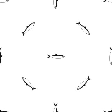 Balık sorunsuz siyah desen