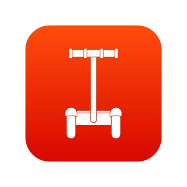 Alternatif ulaşım araç simgesini dijital kırmızı