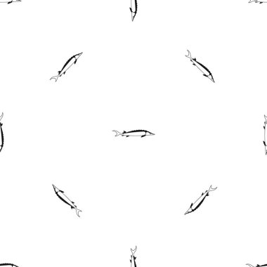 Balık sorunsuz siyah desen