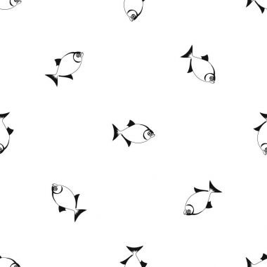 Balık sorunsuz siyah desen