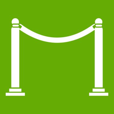 Teyp simgesi yeşil ile dekoratif direkler