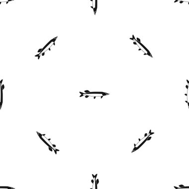 Balık sorunsuz siyah desen