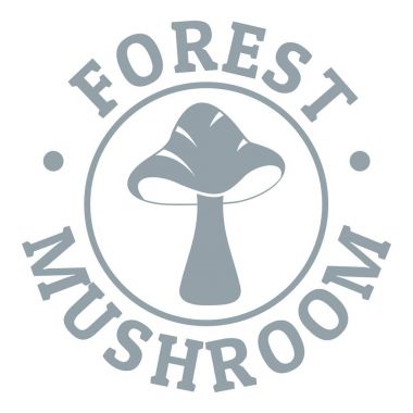 Mantar sezon logosu, basit gri tarzı